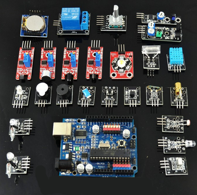 24 সেন্সর স্টার্টার কিট Arduino জন্য, 24 মডিউল সেন্সর DIY কিট
