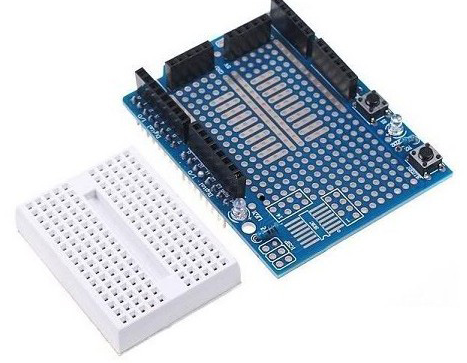 মিনি ব্রেড বোর্ডের সাথে Arduino জন্য ProtoShield প্রোটোটাইপ ঢাল